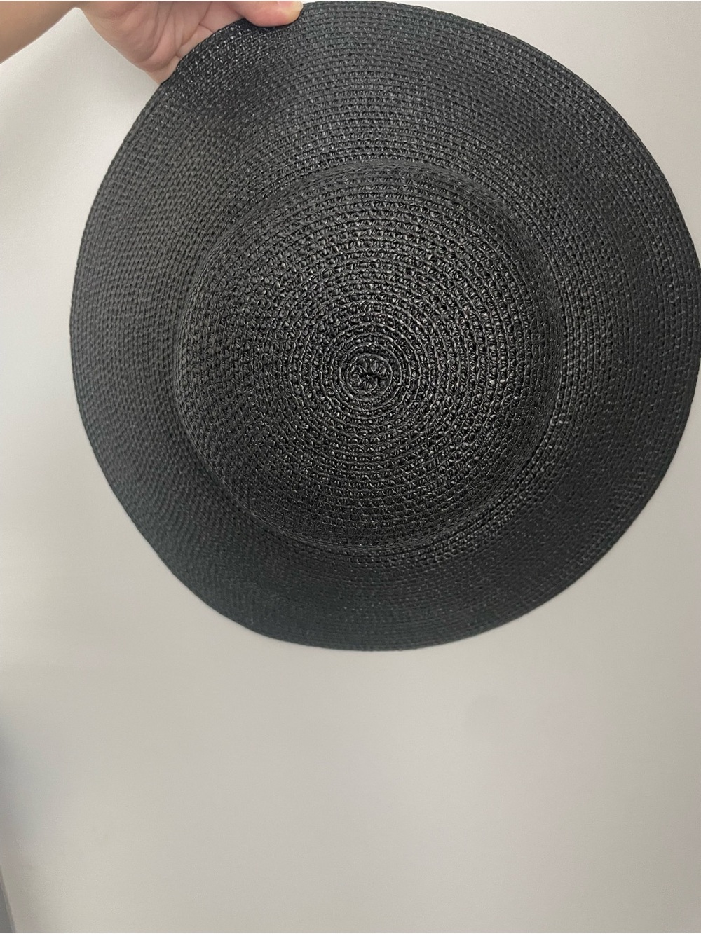 Hampton Straw Packable Black Wide-Brim Sun Hat by Eric Javits - Picture 9 of 10
